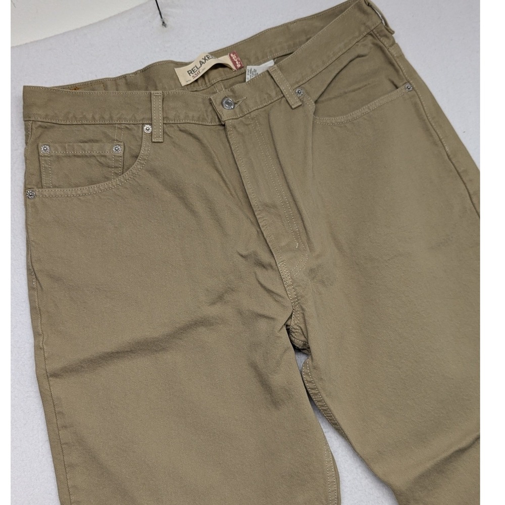 Levis 550 Relaxed Fit Pants Mens 38x34 Khaki Tan Cotton vintage y2k work wear
